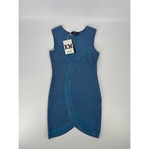 NWT KM Blue Bodycon Dress (B48#3)